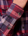 Gustaf Stretch Knit Flannel Lodge Shirt in Malibu Red by Johnnie-O