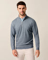 Hanks Lightweight Textured 1/4 Zip Pullover in Navy by Johnnie-O
