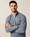 Hanks Lightweight Textured 1/4 Zip Pullover in Navy by Johnnie-O