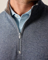 Hanks Lightweight Textured 1/4 Zip Pullover in Navy by Johnnie-O