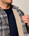 Hassler Cashmere Blend Sherpa-Lined Shacket in Light Gray by Johnnie-O