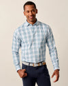 Hendley Everyday Performance Button Down Shirt in Laguna Blue by Johnnie-O