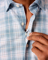 Hendley Everyday Performance Button Down Shirt in Laguna Blue by Johnnie-O