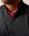 Jamie Jacquard Stretch 1/4-Zip Pullover in Black Seal by Johnnie-O
