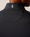 Jamie Jacquard Stretch 1/4-Zip Pullover in Black Seal by Johnnie-O