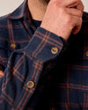 Judah Stretch Knit Flannel Lodge Shirt in Coffee by Johnnie-O