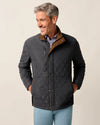 Juno Quilted Snap Jacket in Dark Gray by Johnnie-O