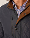 Juno Quilted Snap Jacket in Dark Gray by Johnnie-O