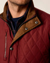 Juno Quilted Snap Jacket in Dark Maroon by Johnnie-O