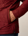 Juno Quilted Snap Jacket in Dark Maroon by Johnnie-O