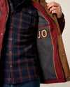 Juno Quilted Snap Jacket in Dark Maroon by Johnnie-O
