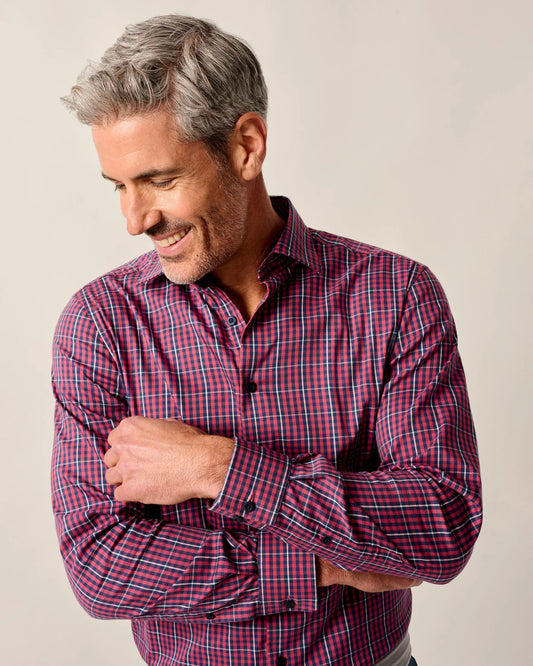 Kenney Natural Performance Button Down Shirt in Lobster by Johnnie-O