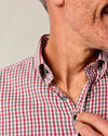 Kirtland Natural Performance Button Down Shirt in Malibu Red by Johnnie-O