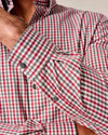 Kirtland Natural Performance Button Down Shirt in Malibu Red by Johnnie-O
