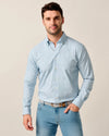 Koby Performance Button Up Shirt in Haze by Johnnie-O