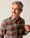 Langston Performance Flannel Button Down Shirt in Coffee by Johnnie-O