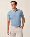 Lyndonn Stripe Performance Jersey Polo in Kona Lake by Johnnie-O