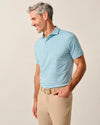 Lyndonn Stripe Performance Jersey Polo in Kona by Johnnie-O