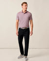 Lyndonn Stripe Performance Jersey Polo in Mango by Johnnie-O