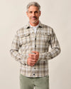 Marcelo Stretch Knit Flannel Lodge Shirt in Light Gray by Johnnie-O