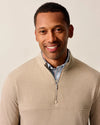 Mikey Performance 1/4 Zip Pullover in Almond by Johnnie-O