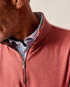Mikey Performance 1/4 Zip Pullover in Brick by Johnnie-O