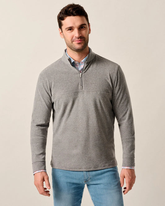Mikey Performance 1/4 Zip Pullover in Smoke by Johnnie-O