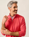 Motion Performance 1/4 Zip Pullover in Lobster by Johnnie-O