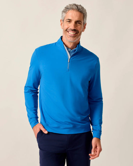 Motion Performance 1/4 Zip Pullover in Palisades Blue by Johnnie-O