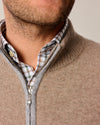 Niccolo Top Shelf Cashmere 1/4 Zip Sweater in Alpaca by Johnnie-O
