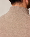 Niccolo Top Shelf Cashmere 1/4 Zip Sweater in Alpaca by Johnnie-O