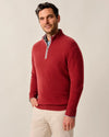 Niccolo Top Shelf Cashmere 1/4 Zip Sweater in Brick by Johnnie-O