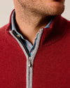 Niccolo Top Shelf Cashmere 1/4 Zip Sweater in Brick by Johnnie-O