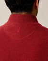 Niccolo Top Shelf Cashmere 1/4 Zip Sweater in Brick by Johnnie-O