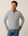 Niccolo Top Shelf Cashmere 1/4 Zip Sweater in Light Gray by Johnnie-O