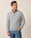 Niccolo Top Shelf Cashmere 1/4 Zip Sweater in Light Gray by Johnnie-O