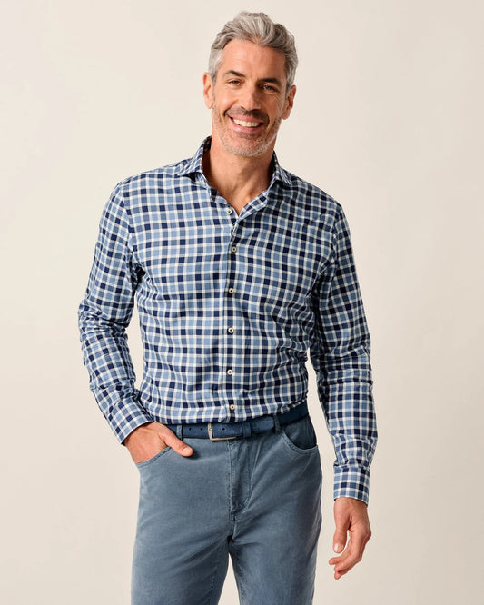 Peirce Top Shelf Button Down Shirt in Wake by Johnnie-O
