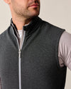 Reggie Ribbed Performance Vest in Black by Johnnie-O