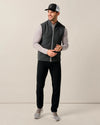 Reggie Ribbed Performance Vest in Black by Johnnie-O