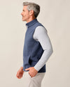 Reggie Ribbed Performance Vest in Navy by Johnnie-O