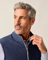 Reggie Ribbed Performance Vest in Navy by Johnnie-O