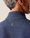 Reggie Ribbed Performance Vest in Navy by Johnnie-O