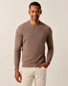 Ronald Merino Wool Crewneck Sweater in Havana by Johnnie-O