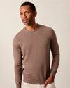 Ronald Merino Wool Crewneck Sweater in Havana by Johnnie-O