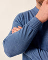 Ronald Merino Wool Crewneck Sweater in Laguna Blue by Johnnie-O