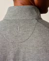 Rubin Herringbone Cotton Cashmere 1/4 Zip Pullover in Charcoal by Johnnie-O