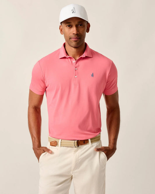 Stevie Performance Mesh Polo in Azalea by Johnnie-O