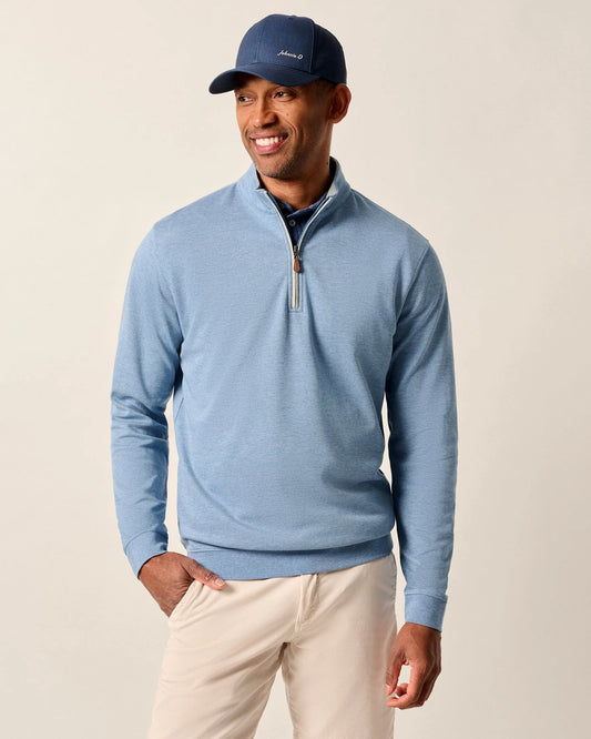 Sully 1/4 Zip Pullover in Laguna Blue by Johnnie-O