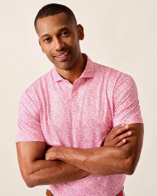 Wildflower Performance Jersey Polo in Azalea by Johnnie-O