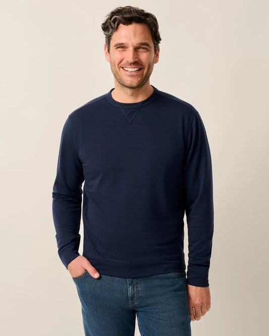 Willard Drirelease® Crewneck Sweatshirt in Navy by Johnnie-O